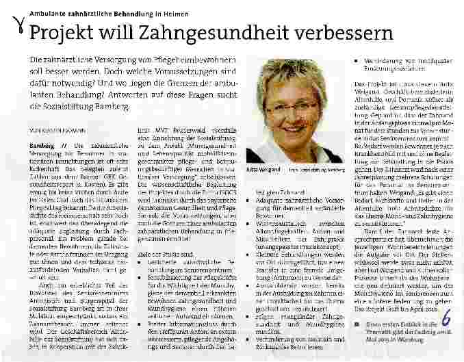 Vorschauseite 1: Projekt will Zahngesundheit verbessern