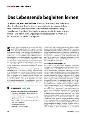 Vorschauseite 1: Das Lebensende begleiten lernen
