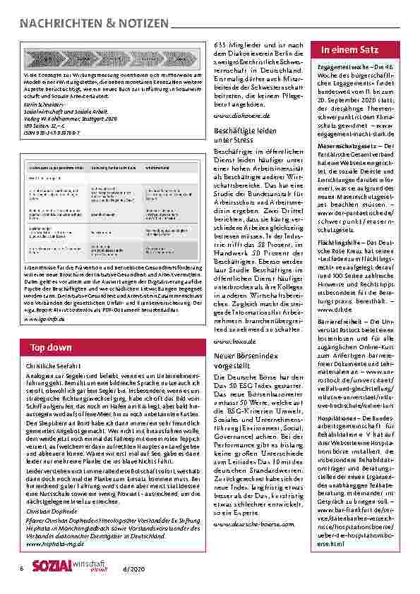 Vorschauseite 6: Selbsthilfegruppen. Gute Kooperation, gleichwohl Verbesserung möglich.