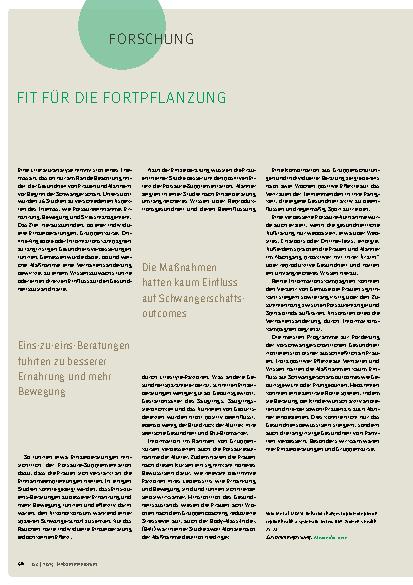 Vorschauseite 1: Fit durch die Fortpflanzung