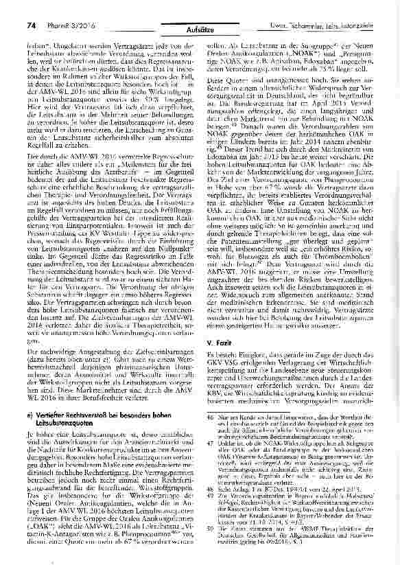 Vorschauseite 6: Sozialund verfassungsrechtliche Grenzen der Ausgestaltung von Leitsubstanzzielen in regionalen Zielund Prüfvereinbarungen