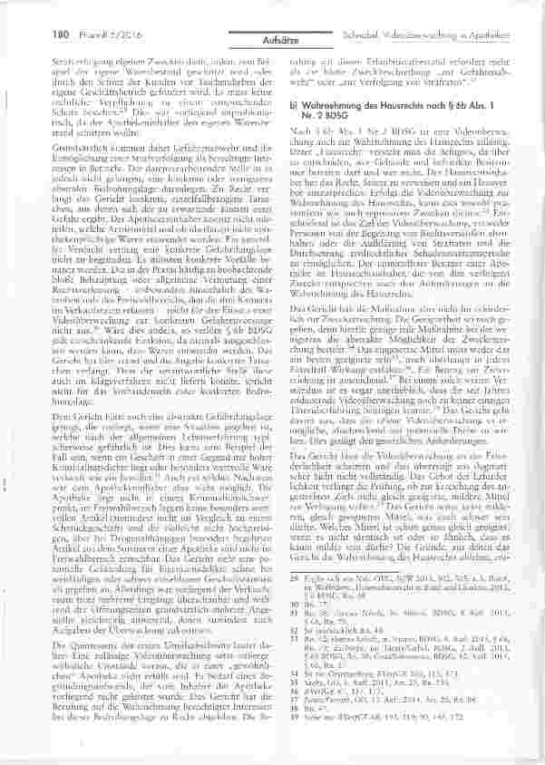 Vorschauseite 4: Videoüberwachung in Apotheken