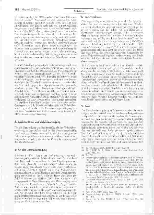 Vorschauseite 6: Videoüberwachung in Apotheken