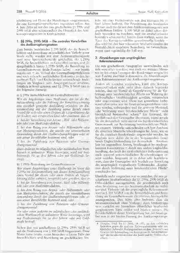 Vorschauseite 2: Das Gesetz zur Bekämpfung der Korruption im Gesundheitswesen