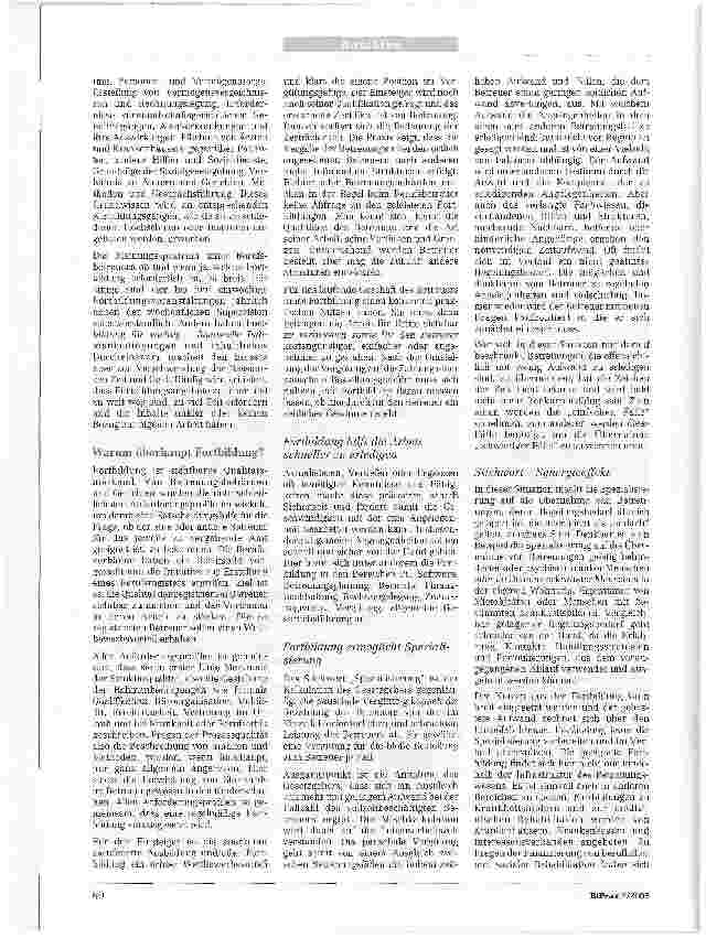 Vorschauseite 2: Qualitätssicherung in der BetreuerarbeitNach welchen Kriterien sollten sich Betreuer ihre Fortbildungen aussuchen?