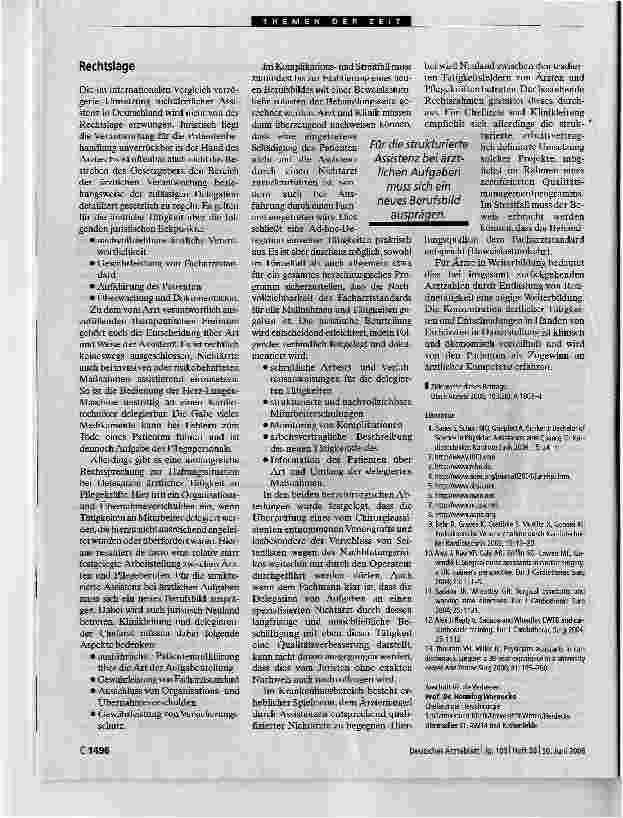 Vorschauseite 3: Nichtärztliche ChirurgieassistenzBessere Qualität durch mehr Routine