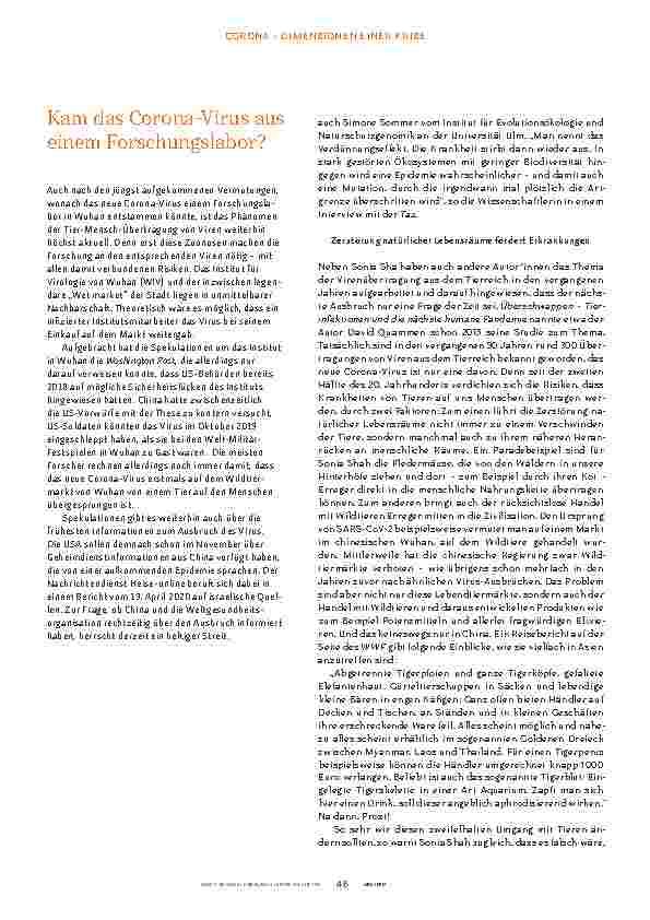 Vorschauseite 3: Die selbstgemachte Pandemie
