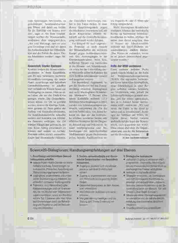 Vorschauseite 2: Input der Wissenschaft