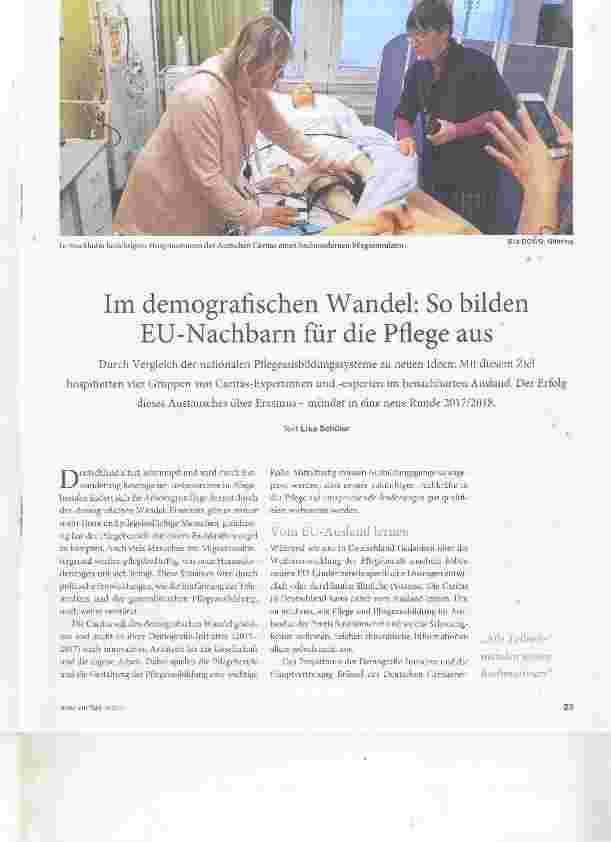 Vorschauseite 1: Im demografischen Wandel: So bilden EU-Nachbarn für die Pflege aus
