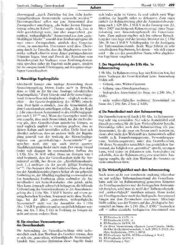 Vorschauseite 2: Der Generikarabatt nach § 130a Abs. 3b Satz 1 SGB V