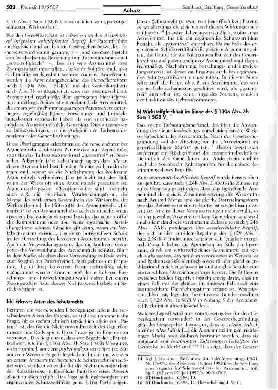 Vorschauseite 5: Der Generikarabatt nach § 130a Abs. 3b Satz 1 SGB V