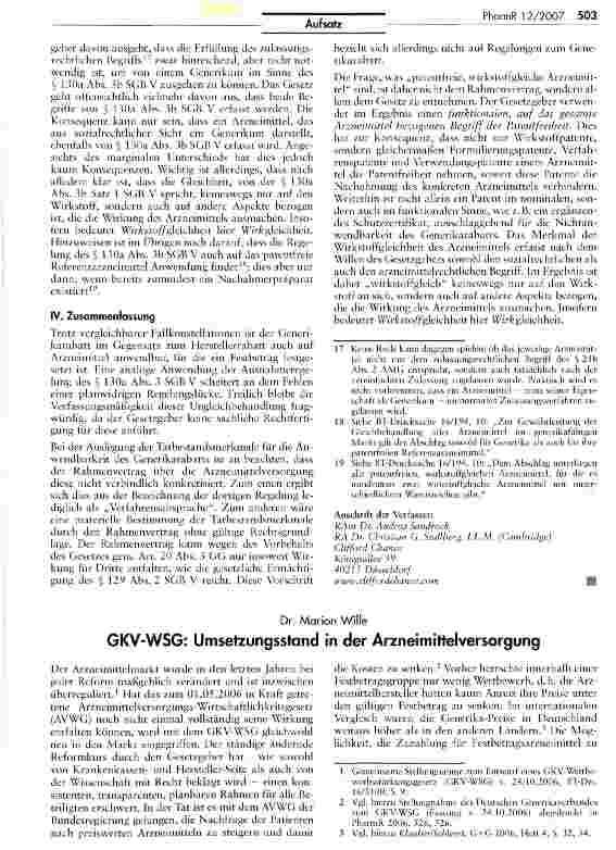 Vorschauseite 6: Der Generikarabatt nach § 130a Abs. 3b Satz 1 SGB V