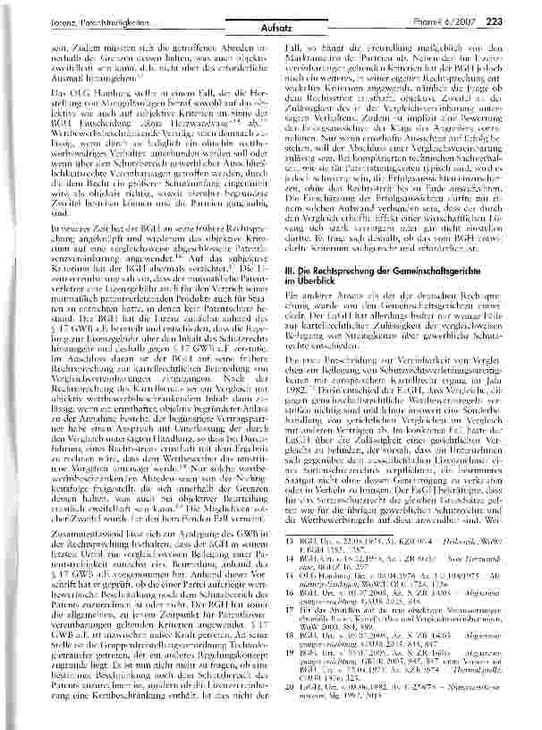 Vorschauseite 3: Die kartellrechtliche Beurteilung der vergleichsweisen Beilegung von Patentstreitigkeiten
