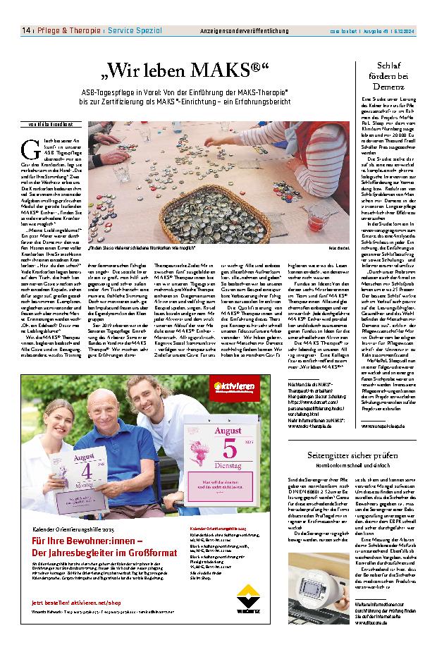 Vorschauseite 1: „Wir leben MAKS®“