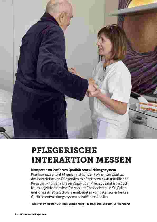 Vorschauseite 1: PFLEGERISCHE INTERAKTION MESSEN
