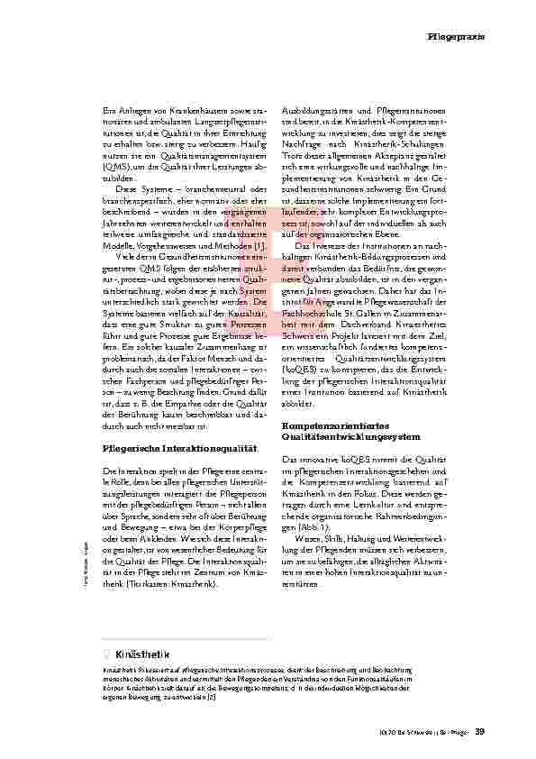 Vorschauseite 2: PFLEGERISCHE INTERAKTION MESSEN