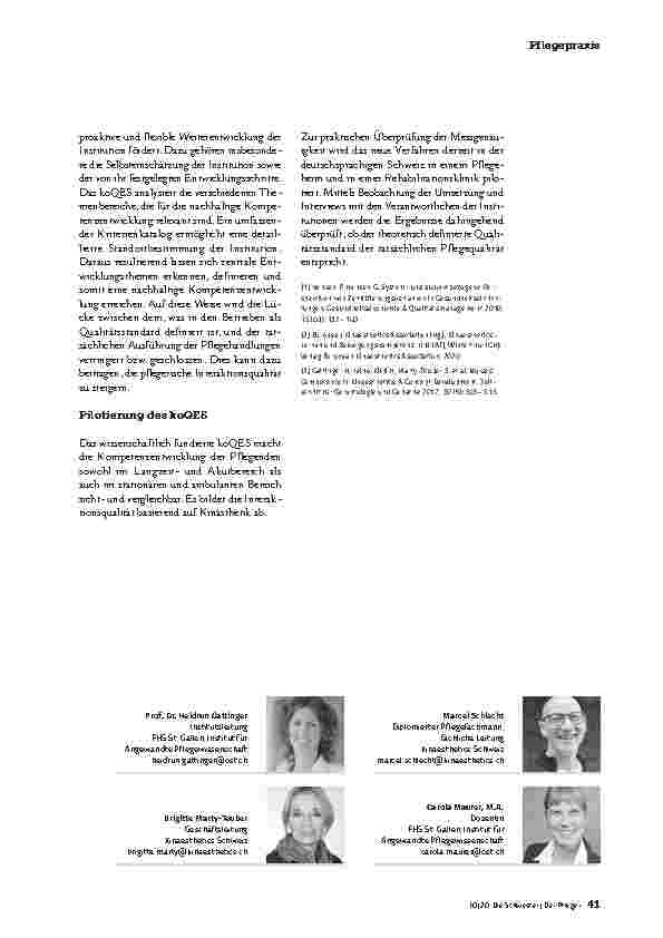 Vorschauseite 4: PFLEGERISCHE INTERAKTION MESSEN