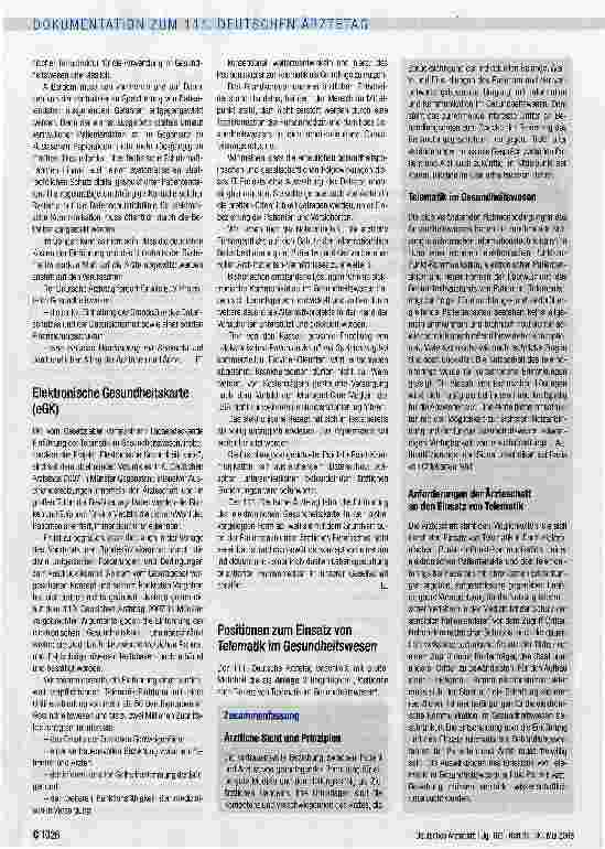 Vorschauseite 2: Auswirkungen der Telematik und elektronischen Kommunikation auf das Patient-Arzt-Verhältnis