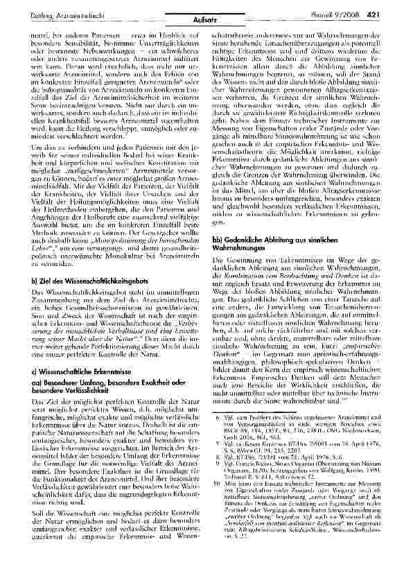Vorschauseite 4: Wissenschaftlichkeit im ArzneimittelrechtZum Begriff des jeweils gesicherten Standes der wissenschaftlichen Erkenntnisse — (Teil 3)