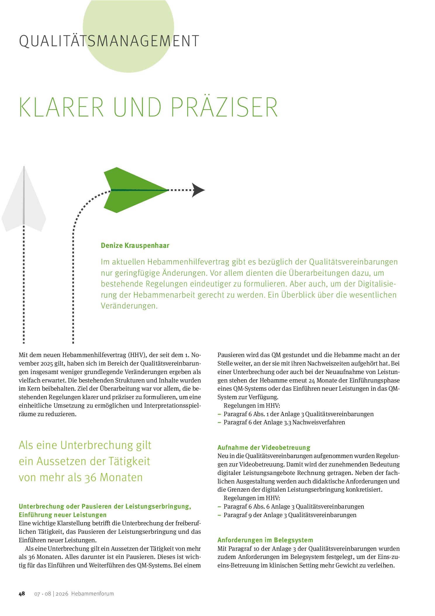 Vorschauseite 1: Klarer und präziser