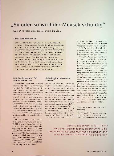 Vorschauseite 1: „So oder so wird der Mensch schuldig"