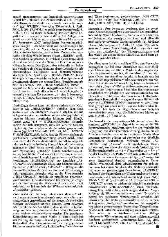 Vorschauseite 3: Keine Verwechslungsgefahr zwischen HERBASPRINA und Aspirin