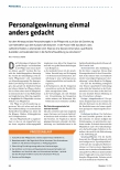 Vorschauseite 1: Personalgewinnung einmal anders gedacht