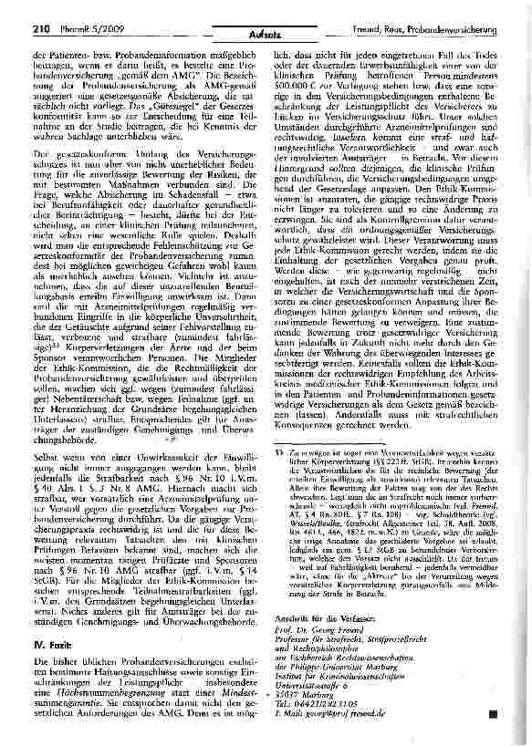 Vorschauseite 6: Probandenversicherung gemäß dem Arzneimittelgesetz?