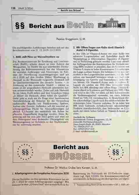Vorschauseite 1: Bericht aus Brüssel