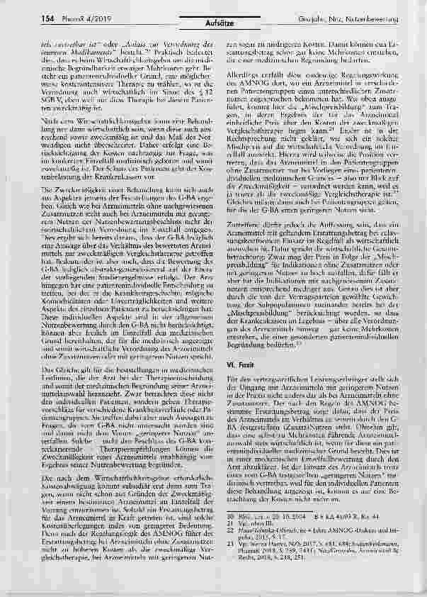 Vorschauseite 4: Nutzenbewertung und ,,geringerer Nutzen