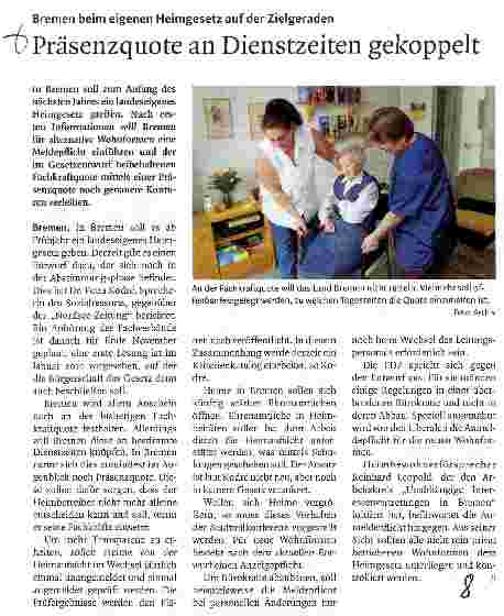 Vorschauseite 1: Präsenzquote an Dienstzeiten gekoppelt