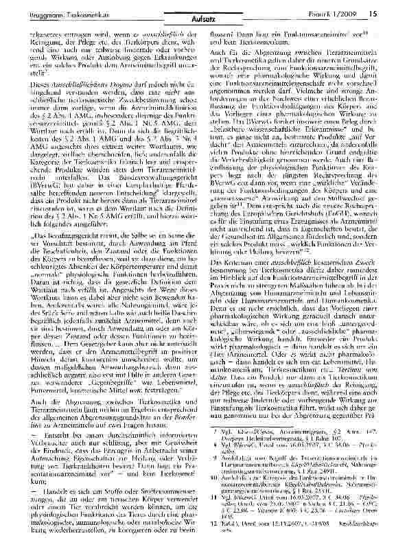 Vorschauseite 3: Das Tierkosmetikum — eine Sphinx des AMG