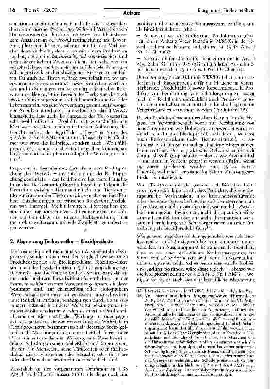 Vorschauseite 4: Das Tierkosmetikum — eine Sphinx des AMG