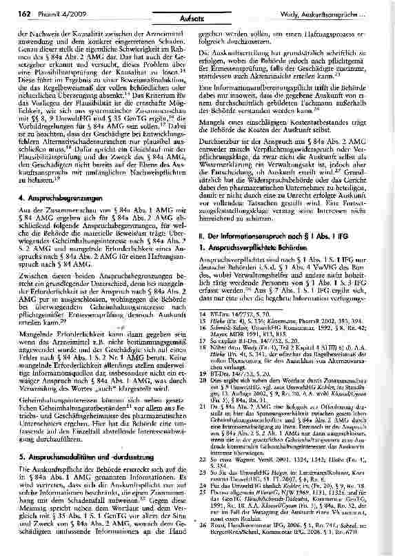 Vorschauseite 2: Auskunftsansprüche des durch Humanarzneimittel Geschädigten gegen Behörden - Eine Analyse von § 84a Abs. 2 AMG und § 1 IFG