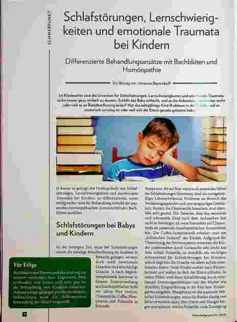 Vorschauseite 1: Schlafstörungen, Lernschwierigkeiten und emotionale Traumata bei Kindern