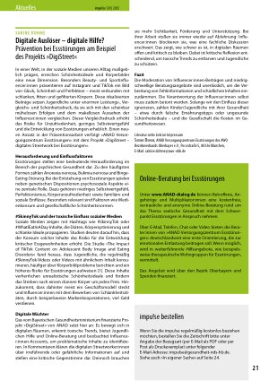 Vorschauseite 1: Digitale Auslöser – digitale Hilfe? Prävention bei Essstörungen am Beispiel des Projekts »DigiStreet«