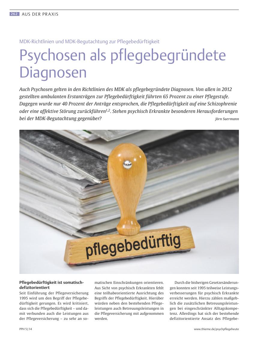 Vorschauseite 1: Psychosen als pflegebegründete Diagnosen