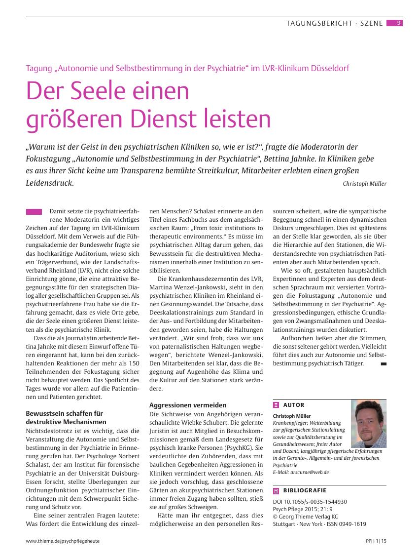 Vorschauseite 1: Der Seele einen größeren Dienst leisten