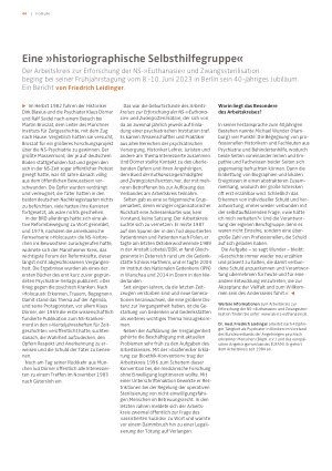 Vorschauseite 1: Eine »historiographische Selbsthilfegruppe«