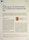 Vorschauseite 1: Förderung von „Zuverdienstprojekten“ im Rahmen der Eingliederungshilfe
