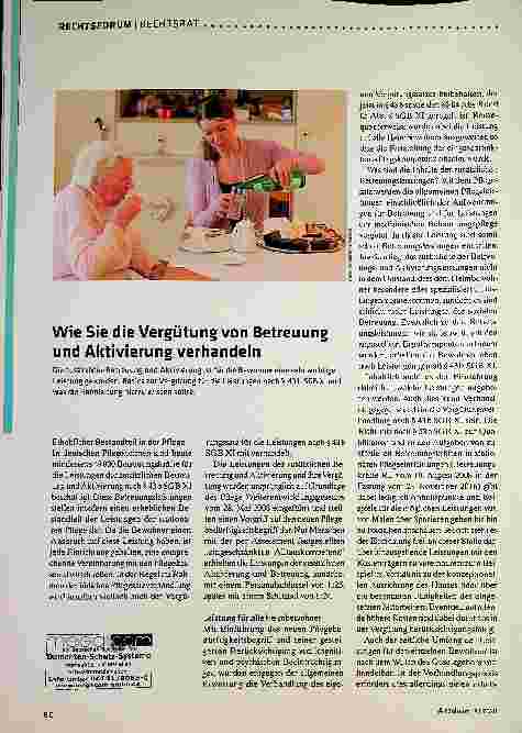 Vorschauseite 1: Wie Sie die Vergütung von Betreuung und Aktivierung verhandeln