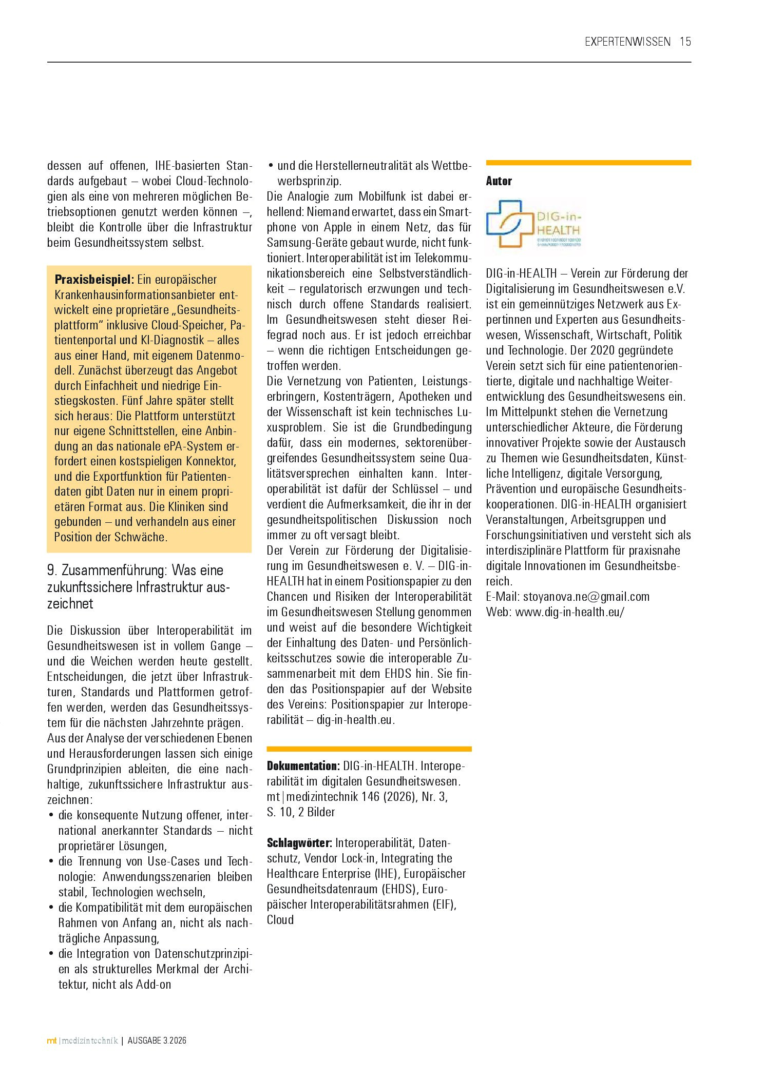 Vorschauseite 6: Interoperabilität im digitalen Gesundheitswesen