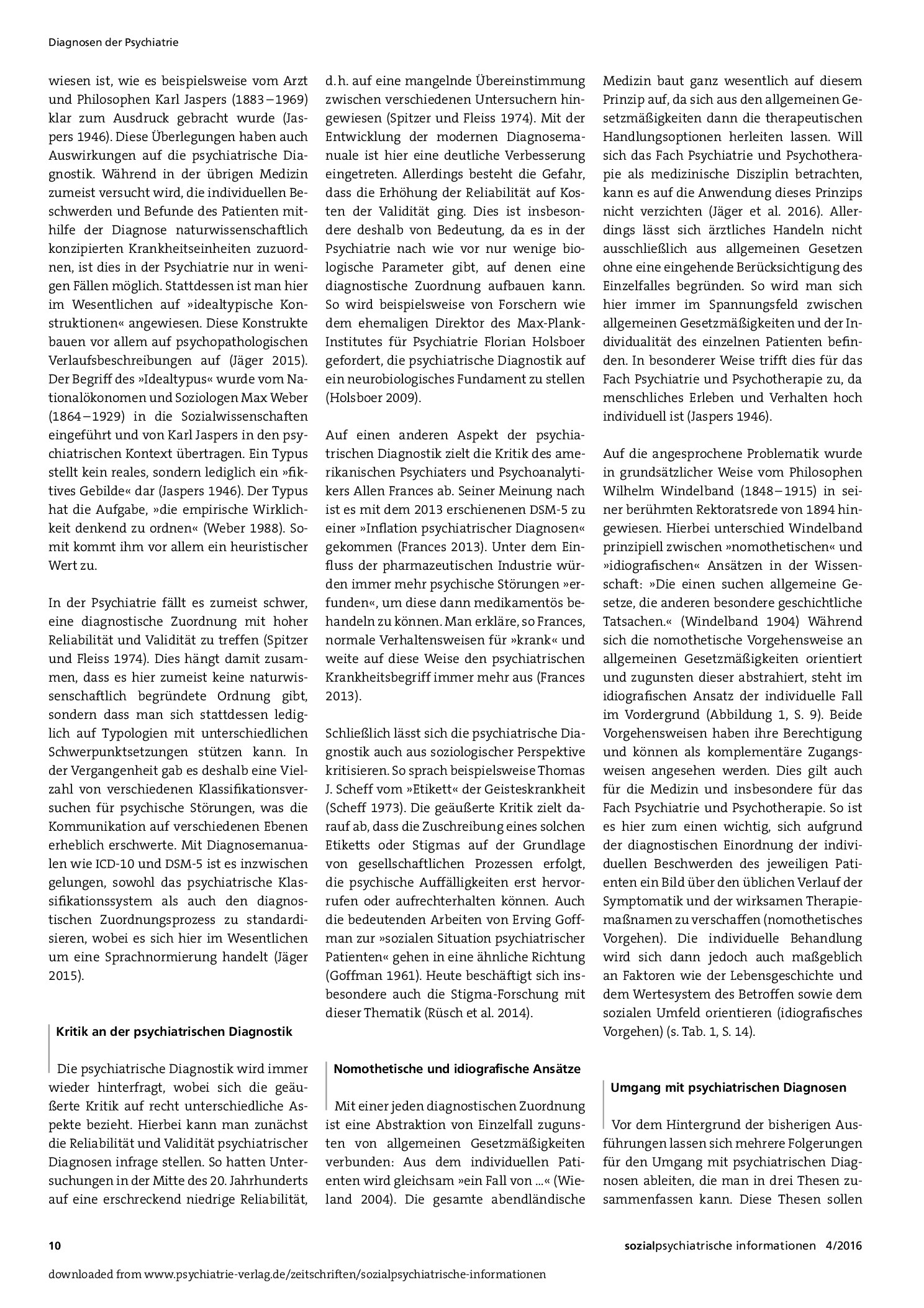 Vorschauseite 2: Diagnostik aus Sicht des Psychiaters – eine kritische Auseinandersetzung