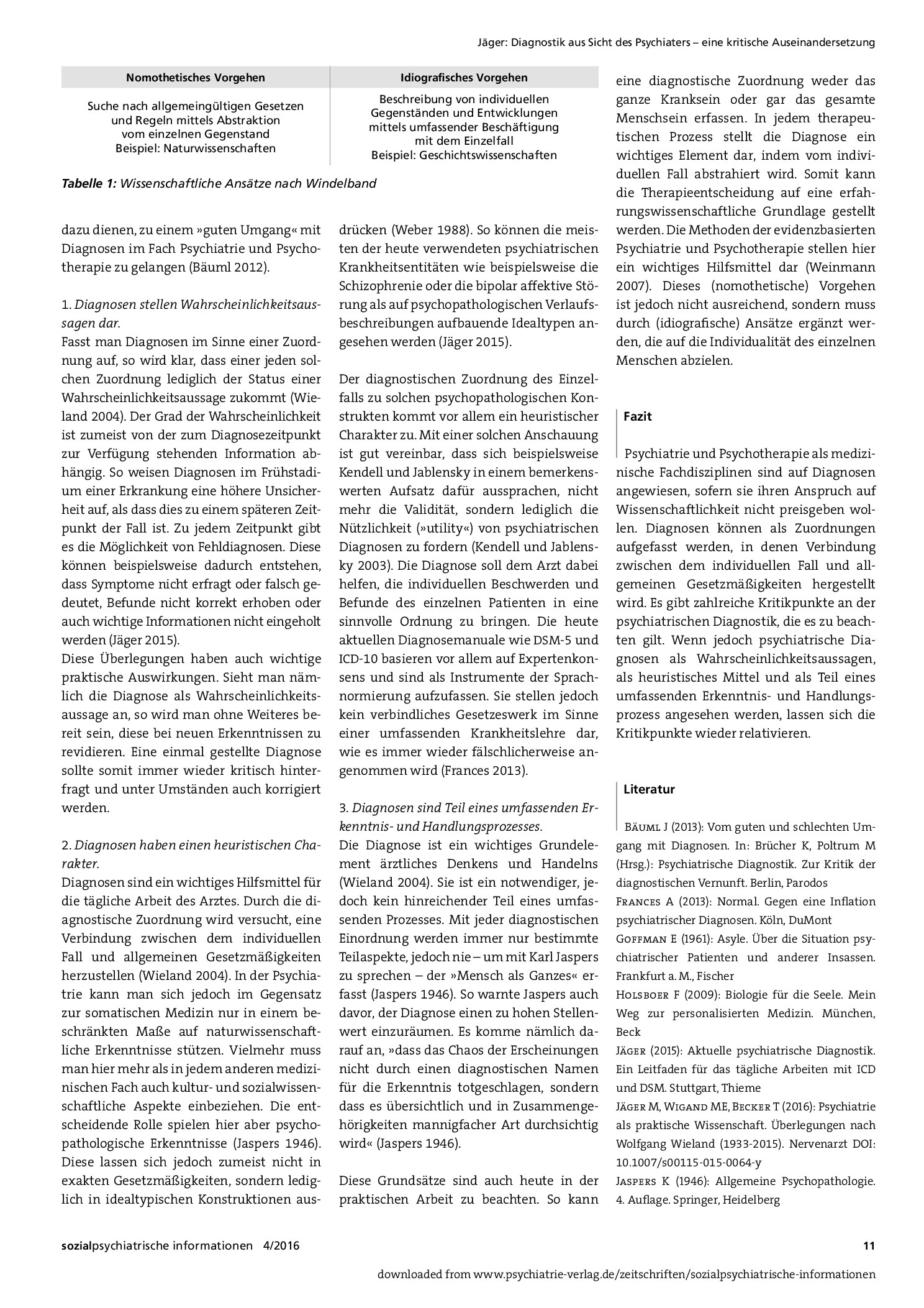 Vorschauseite 3: Diagnostik aus Sicht des Psychiaters – eine kritische Auseinandersetzung