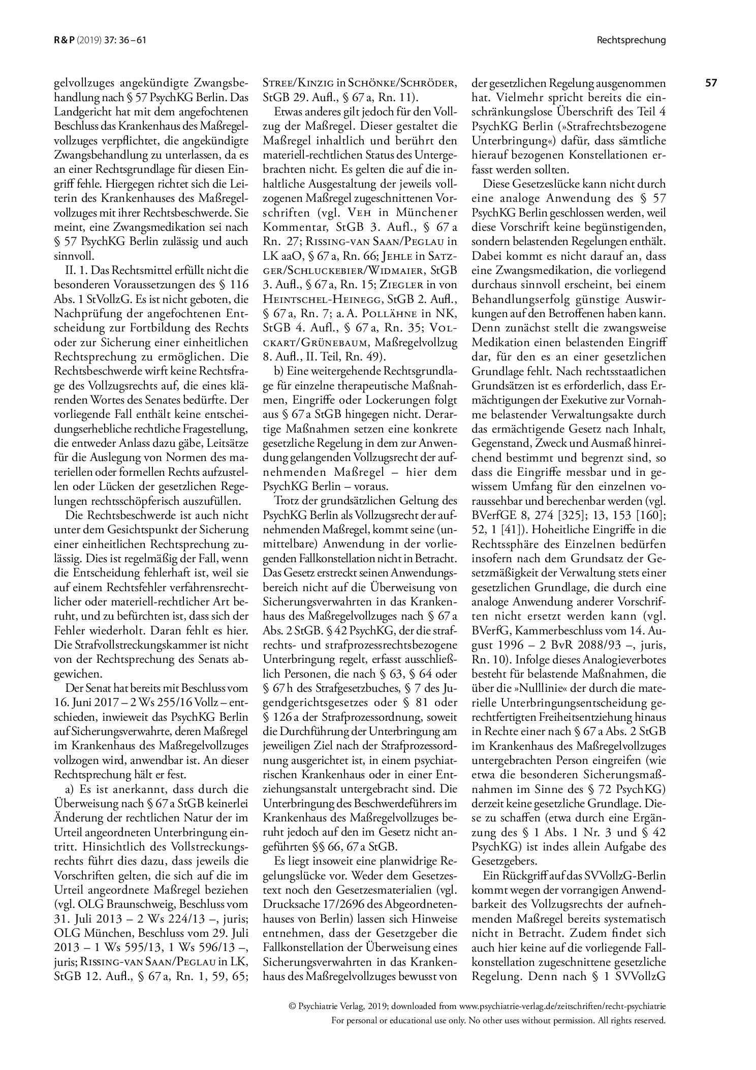 Vorschauseite 2: Zwangsmedikation von Sicherungsverwahrten