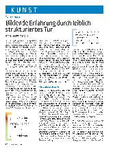 Vorschauseite 1: Bildende Erfahrung durch leiblich strukturiertes Tun
