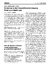 Vorschauseite 1: Diversität in der Gesundheitsversorgung