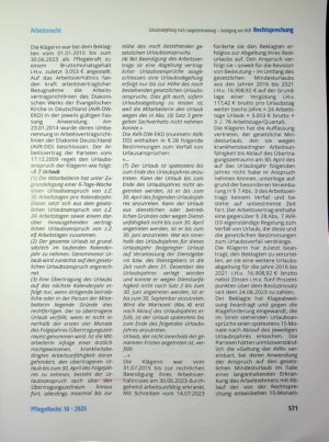 Vorschauseite 2: Urlaubsabgeltung nach Langzeiterkrankung - Auslegung von AGB
