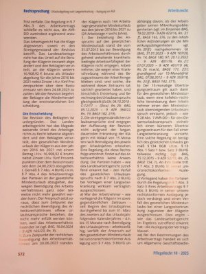 Vorschauseite 3: Urlaubsabgeltung nach Langzeiterkrankung - Auslegung von AGB