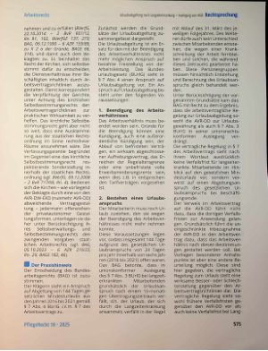 Vorschauseite 6: Urlaubsabgeltung nach Langzeiterkrankung - Auslegung von AGB